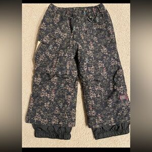 Obermeyer Geometric Print Snow Pants - Black and Gray